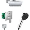 Hansgrohe Vernis Shape Pulsify All-in-one Concealed Shower Set With 230 XXL Overhead Shower + Performance 3-jet Hand Shower -Bathroom Supplies Store 65180223 1