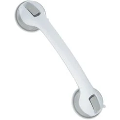 Relaxdays Suction Grab Handle, Shower & Bath, Max. Load 70 Kg, For The Elderly, Disability Aid, 30x10x8.5cm, White/Grey