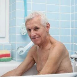 Relaxdays Suction Grab Handle, Shower & Bath, Max. Load 70 Kg, For The Elderly, Disability Aid, 30x10x8.5cm, White/Grey -Bathroom Supplies Store 65640335 3