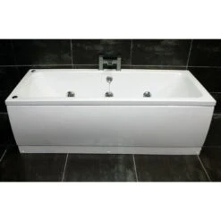 1700mm X 700mm Double Ended Square Bath With 6 Jet Or 11 Jet Whirlpool, 6 Jet