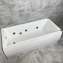 Sloane 1700 X 750mm Whirlpool Acrylic White Spa Bath - 6 Jet Or 11 Jet, 6 Jets-Standard Bath -Bathroom Supplies Store 66963778 4