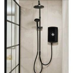 Triton Amore DuElec Black 9.5kW Electric Shower LCD Display Dual Control Head
