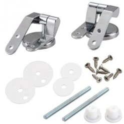 Toilet Seat Hinge, Set Of Replacement Toilet Seat Hinges With Zinc Alloy Fixings -Bathroom Supplies Store 67584476 5