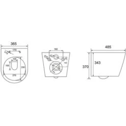 Grohe Toilet Set Rapid SL Frame + Infinitio Rimless Toilet, Matt Black + Softclose Seat + Matt Black Flush Plate -Bathroom Supplies Store 68411939 5