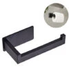 Toilet Paper Holder Stainless Steel, Half Open Bathroom Holder Wall Mount Rustfree Tissue Roll Dispenser For Washroom Kitchen-Black -Bathroom Supplies Store 69524369 1