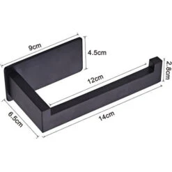 Toilet Paper Holder Stainless Steel, Half Open Bathroom Holder Wall Mount Rustfree Tissue Roll Dispenser For Washroom Kitchen-Black -Bathroom Supplies Store 69524369 5