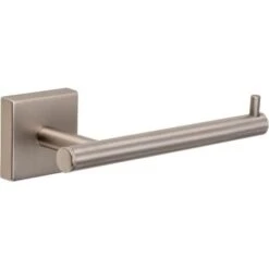 Croydex Wall Mounted Chiswick Toilet Roll Holder Stainless Steel, Brushed Nickel