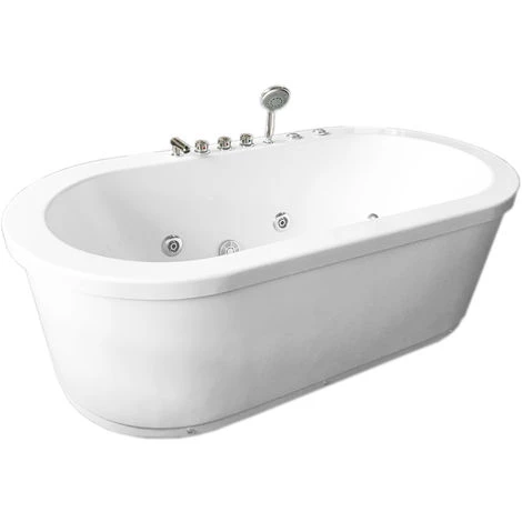 SIMBA WHIRLPOOL BATH TUB ACRYLIC MODERN FREESTANDING BATH TUB Rio 185 X 95 Cm WHITE 3 SIMBA WHIRLPOOL BATH TUB ACRYLIC MODERN FREESTANDING BATH TUB Rio 185 X 95 Cm WHITE