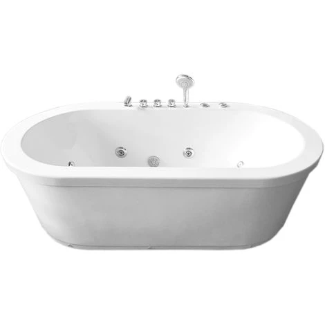 SIMBA WHIRLPOOL BATH TUB ACRYLIC MODERN FREESTANDING BATH TUB Rio 185 X 95 Cm WHITE 4 SIMBA WHIRLPOOL BATH TUB ACRYLIC MODERN FREESTANDING BATH TUB Rio 185 X 95 Cm WHITE - Image 2