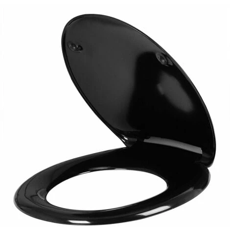 WOLTU Toilet Seats Soft Close Adjustable Hinge Toilet Lid Cover Family Bathroom Black 4 WOLTU Toilet Seats Soft Close Adjustable Hinge Toilet Lid Cover Family Bathroom Black - Image 2