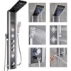SUGUWORD Shower Tower Panel LED Shower System With 6 Functions, Unique Powerful Hydromassage And Bidet Tap Shower Tower Wall Mounted Black And Brushed Nickel -Bathroom Supplies Store 71582340 1