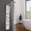 SUGUWORD Shower Panel Tower With 6 Functions Rainfall And Waterfall Shower Back Massage Jets Temperature Display Hand Shower And Bathtub Spout Wall Mounted Shower System Brushed Nickel Stainless Steel 2 SUGUWORD Shower Panel Tower With 6 Functions Rainfall And Waterfall Shower Back Massage Jets Temperature Display Hand Shower And Bathtub Spout Wall Mounted Shower System Brushed Nickel Stainless Steel -Bathroom Supplies Store 71582358 1