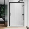 ELEGANT 1200 X 700 Mm Sliding Shower Enclosure Black Frame 6mm Glass Reversible Cubicle Shower Door Screen Panel With Shower Tray And Waste -Bathroom Supplies Store 71855393 1