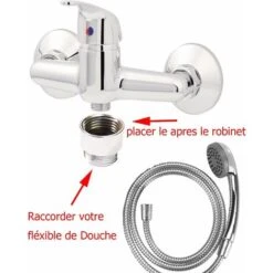 RHAFAYREWater Saver For Shower, Reducer Flow Limiter Choice 4L-7L-9L/Min Guarantees You A Saving Of 50-70% On Your Water Consumption, Simple Installation Before Shower Head And Flexible -Bathroom Supplies Store 72320013 3