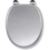 Croydex Flexi-Fix Quartz Top & Bottom Fix Toilet Seat, Silver -Bathroom Supplies Store 7249693 1