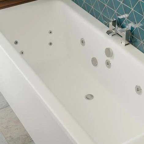 Vitura 1700x700mm Double Ended Square Whirlpool Bath 14 Jets Acrylic Bathroom 5 Vitura 1700x700mm Double Ended Square Whirlpool Bath 14 Jets Acrylic Bathroom - Image 3