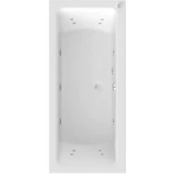 Vitura 1700x700mm Double Ended Square Whirlpool Bath 14 Jets Acrylic Bathroom 11 Vitura 1700x700mm Double Ended Square Whirlpool Bath 14 Jets Acrylic Bathroom -Bathroom Supplies Store 73205201 5