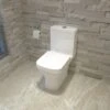 Square Toilet Close Coupled Ceramic Pan Cloakroom Soft Close Seat WC Modern -Bathroom Supplies Store 74882920 1