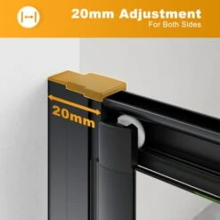 ELEGANT 760mm Bi-Fold Shower Door Reversible Folding Glass Inner Opening Design Shower Enclosure Cubicles Door Matt Black Frame -Bathroom Supplies Store 74954013 4