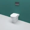 Sky Back To Wall Toilet Ceramic Soft Close Seat Modern Bathroom BTW Round WC -Bathroom Supplies Store 75185049 1