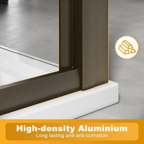 ELEGANT 900mm Black Frame Bifold Shower Door Enclosure Folding Bathroom Glass Wet Room 6 ELEGANT 900mm Black Frame Bifold Shower Door Enclosure Folding Bathroom Glass Wet Room - Image 4