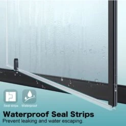 ELEGANT 800mm Black Frame Pivot Shower Door Enclosure Reversible Bathroom Wet Room 11 ELEGANT 800mm Black Frame Pivot Shower Door Enclosure Reversible Bathroom Wet Room -Bathroom Supplies Store 75365050 5