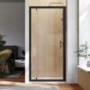ELEGANT 700mm Black Frame Pivot Shower Door Enclosure Reversible Bathroom Wet Room -Bathroom Supplies Store 75365164 1