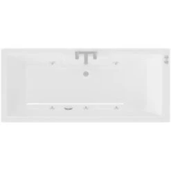 Legend 1700mm X 700mm Left Hand 6 Jet Chrome V-Tec Single Ended Whirlpool Bath