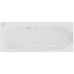 Wholesale Domestic Compact 1700mm X 700mm 12 Jet Chrome V-Tec Single Ended Whirlpool Bath