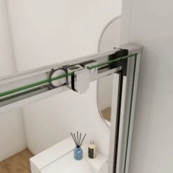 SKY Sliding Shower Door Modern Bathroom 6mm Safety Glass Shower Enclosure Cubicle 1100mm 10 SKY Sliding Shower Door Modern Bathroom 6mm Safety Glass Shower Enclosure Cubicle 1100mm -Bathroom Supplies Store 76373963 4