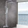 Sky Thermostatic Mixer Shower Set COOL TOUCH Thermostatic Valve Square Silver -Bathroom Supplies Store 76385524 1