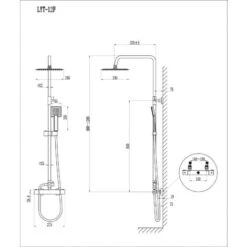 Sky Thermostatic Mixer Shower Set COOL TOUCH Thermostatic Valve Square Silver -Bathroom Supplies Store 76385524 5