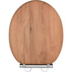 Driftwood Effect Wooden Toilet Seat Heavy Duty Bar Duty Wood Effect Finish -Bathroom Supplies Store 76756487 3