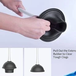 Toilet Plunger And Toilet Brush Set For Bathroom Cleaning, White, 1 Set -Bathroom Supplies Store 78026807 3