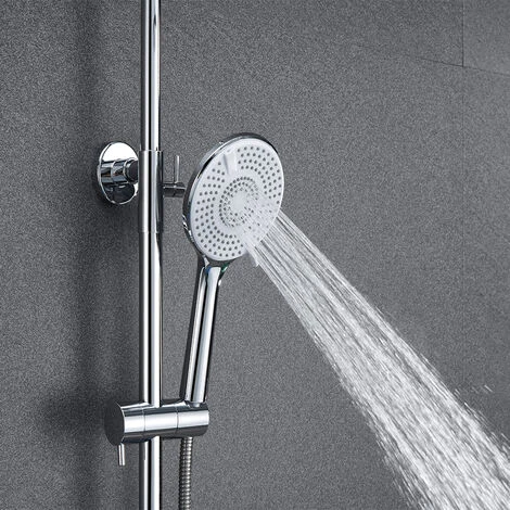 AICA Bathroom Thermostatic Mixer Shower Set Square Silver Twin Head Exposed Valve 255mm Round 6 AICA Bathroom Thermostatic Mixer Shower Set Square Silver Twin Head Exposed Valve 255mm Round - Image 4