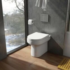 Orchard Wharfe Rimless Back To Wall Toilet And Wrapover Soft Close Toilet Seat -Bathroom Supplies Store 81850771 2