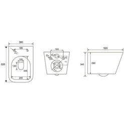 Swiss Aqua Technologies Infinitio Wall-hung Toilet Without Rim, Invisible Fixings + Softclose Seat (SquareInfinitio) -Bathroom Supplies Store 82118437 3
