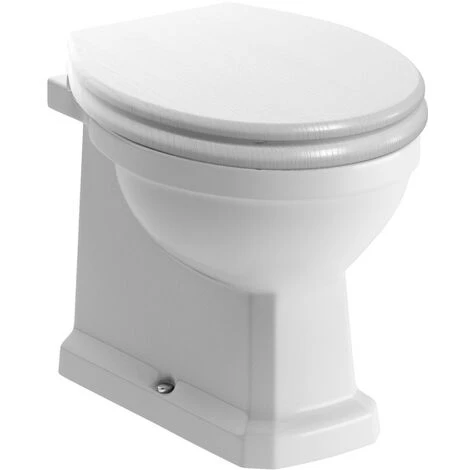 Siena - Etude Back To Wall WC & Satin White Wood Effect Seat 3 Siena - Etude Back To Wall WC & Satin White Wood Effect Seat