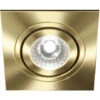 Colore Square Satin Brass IP65 35W Tiltable Bathroom Downlight -Bathroom Supplies Store 82739942 1