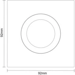 Colore Square Satin Brass IP65 35W Tiltable Bathroom Downlight -Bathroom Supplies Store 82739942 3
