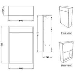 Signature Lund Back To Wall WC Toilet Unit 600mm Wide - Matt White -Bathroom Supplies Store 83040288 2