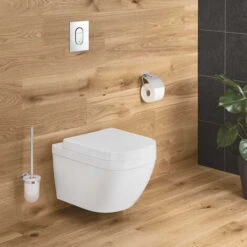 Grohe Euro Ceramic Wall Mounted Toilet Bowl, Alpine White + Softclose Seat (39328000+39330001)
