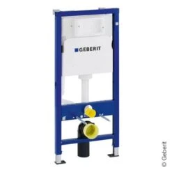 Geberit Toilet Set Duofix Support Frame + Geberit Smyle Rimfree Toilet + Softclose Seat + White Flush Plate (SmyleGeb1) -Bathroom Supplies Store 83566570 4