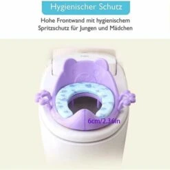 GTA Baby Toilet Reducer, Toilet Seat For Boys And Girls, Toilet Seat Cushion With Handle And Backrest, Adapter For Toddler Toilet (Pink) -Bathroom Supplies Store 85324036 3