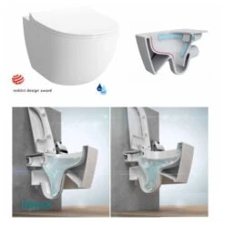 Vitra SENTO RIM-EX Compact Rimless Toilet Bowl Only, 49.5cm (7747-003-0075) -Bathroom Supplies Store 85481441 4