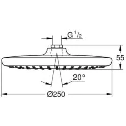 Grohe Grohtherm Concealed Shower Set With Thermostatic Mixer, XXL 250 Head Shower And Hand Shower, Chrome (34727000-XXL2) -Bathroom Supplies Store 85744362 3