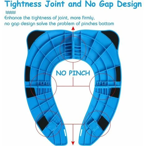 Blue Baby Foldable Toilet Reducer Child Seat Reducer Toilet Travel Folding Travel Potty Seat For Children Baby, BR-Vie 4 Blue Baby Foldable Toilet Reducer Child Seat Reducer Toilet Travel Folding Travel Potty Seat For Children Baby, BR-Vie - Image 2