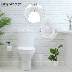 Kids Toilet Reducer Baby Toilet Seat Kids Toilet Seat Non Slip Toilet Reducer Round/Oval Toilet With Handle/Pad/Backrest Easy Clean White 10 Kids Toilet Reducer Baby Toilet Seat Kids Toilet Seat Non Slip Toilet Reducer Round/Oval Toilet With Handle/Pad/Backrest Easy Clean White -Bathroom Supplies Store 86200369 4