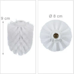 Relaxdays Set Of 20 Toilet Brush Heads, 12mm Threads, Bathroom Accessories, Hygienic Replacements, HxØ: 9x8 Cm, Black -Bathroom Supplies Store 86611018 4