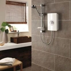 Triton Aspirante Electric Shower 9.5kW White Gloss 3 Spray Modern -Bathroom Supplies Store 8755464 3